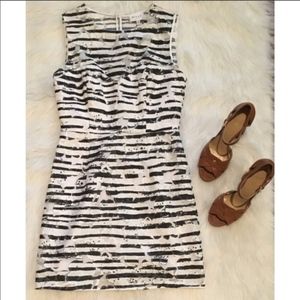 Milly Black and White Striped Dress